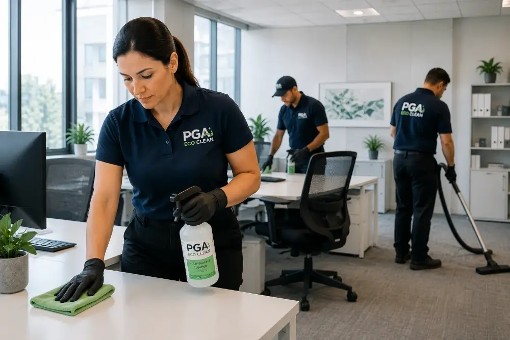 Commercial cleaning services for offices and facilities