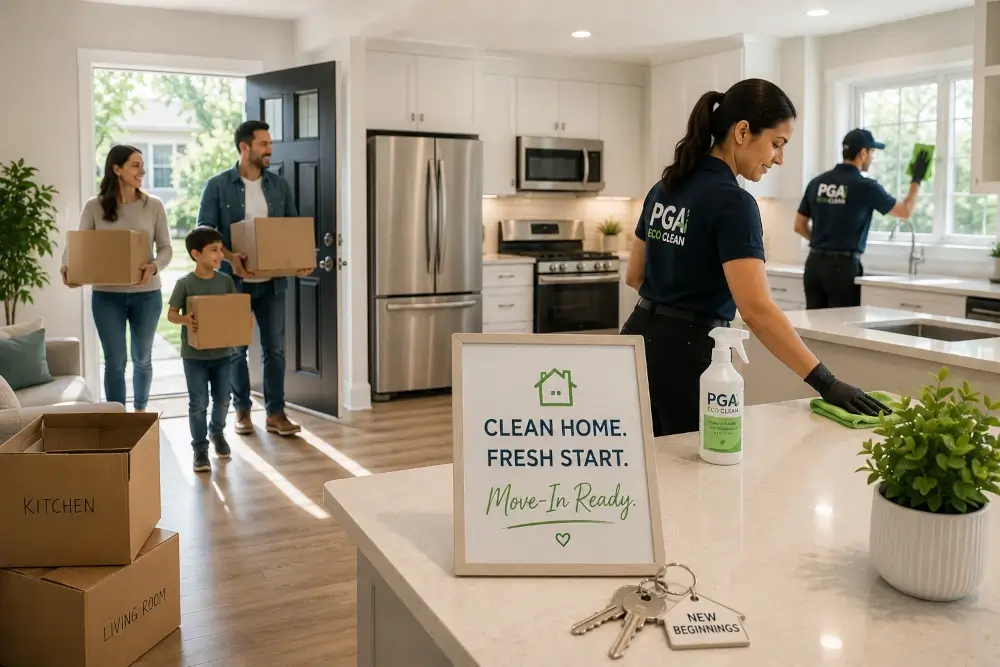 Professional move-in and move-out cleaning service preparing a clean home for new occupants in Somerset County, NJ