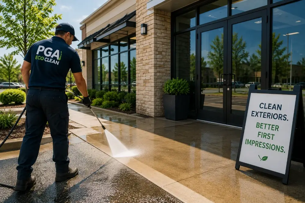 Professional power washing service for commercial and residential exterior surfaces in Somerset County New Jersey