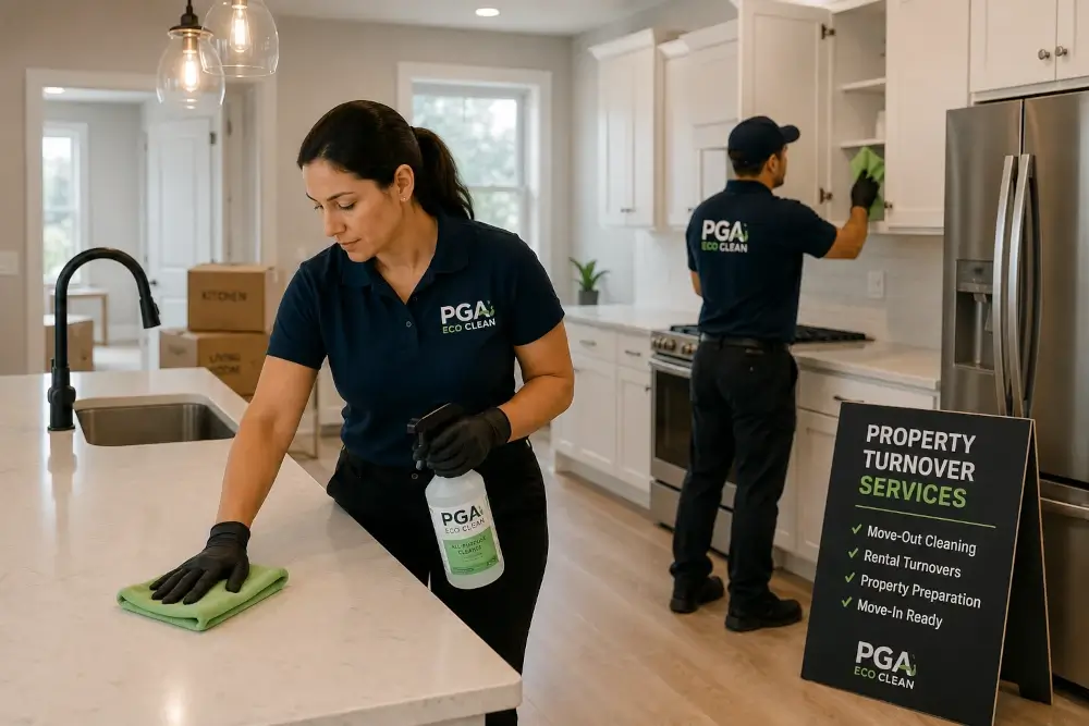 Property turnover cleaning for move-in move-out and rental preparation
