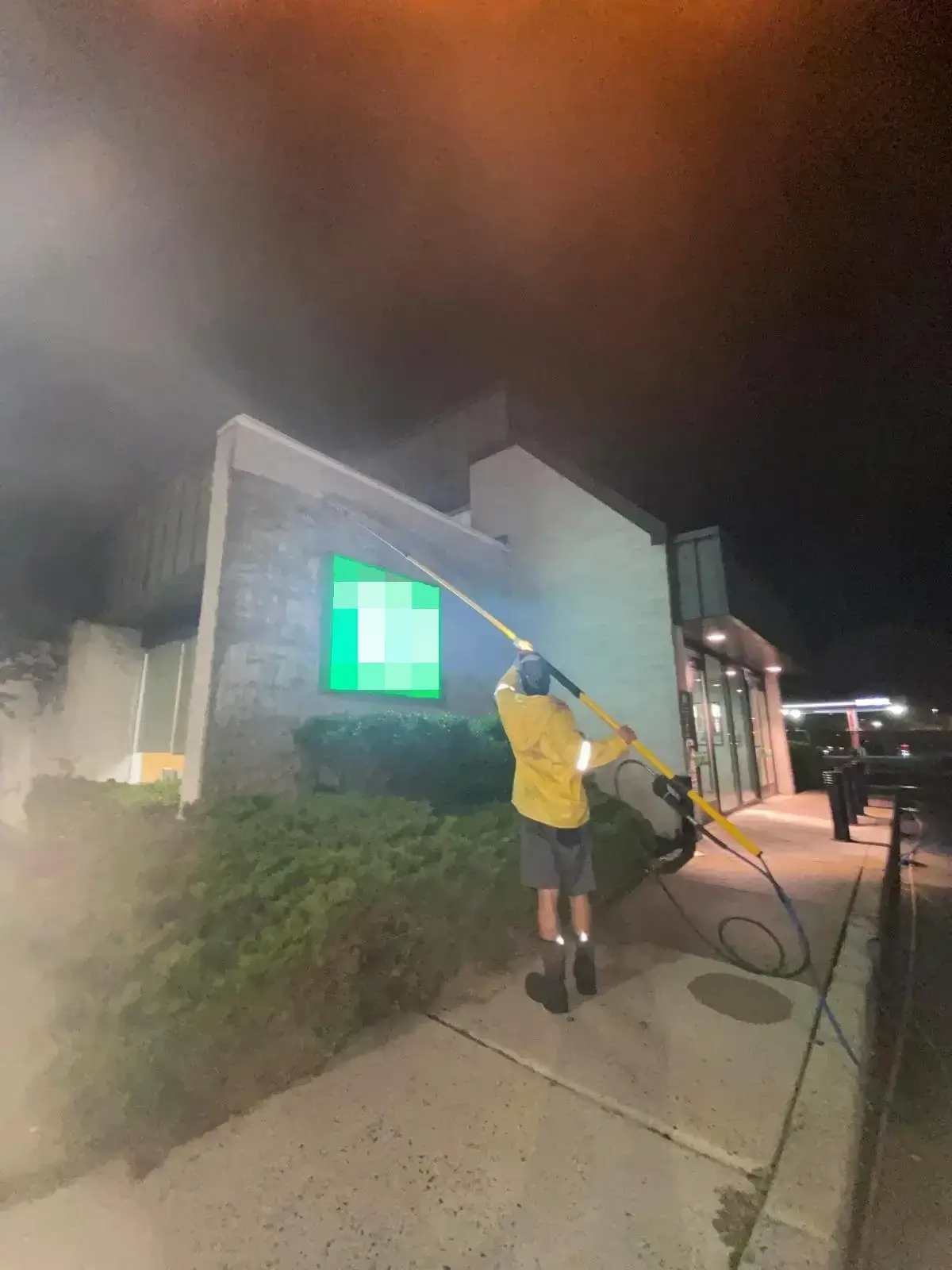 Commercial power washing project in Bridgewater New Jersey